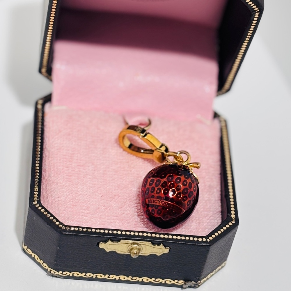 Juicy Couture Red Strawberry Key Holder with Gold Accents